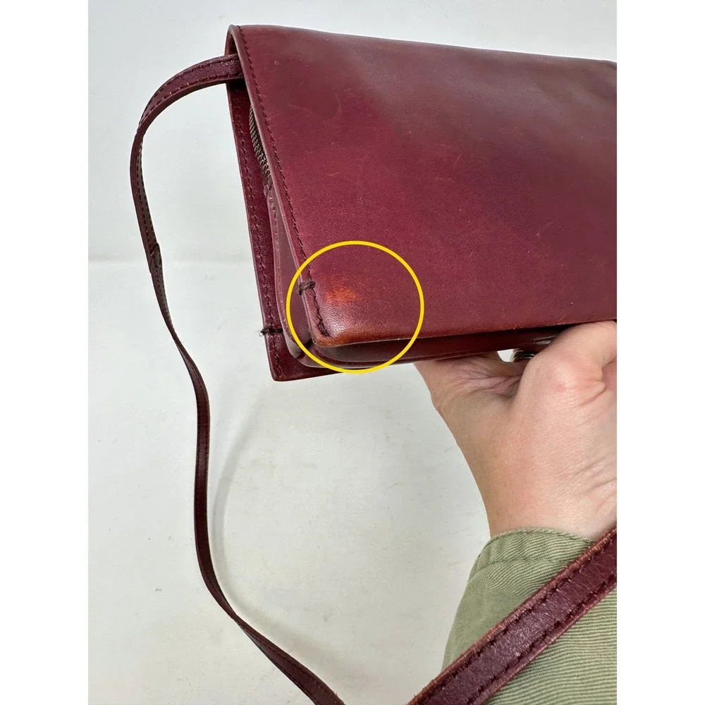 Madewell The Morgan E0328 Leather Crossbody Burgundy